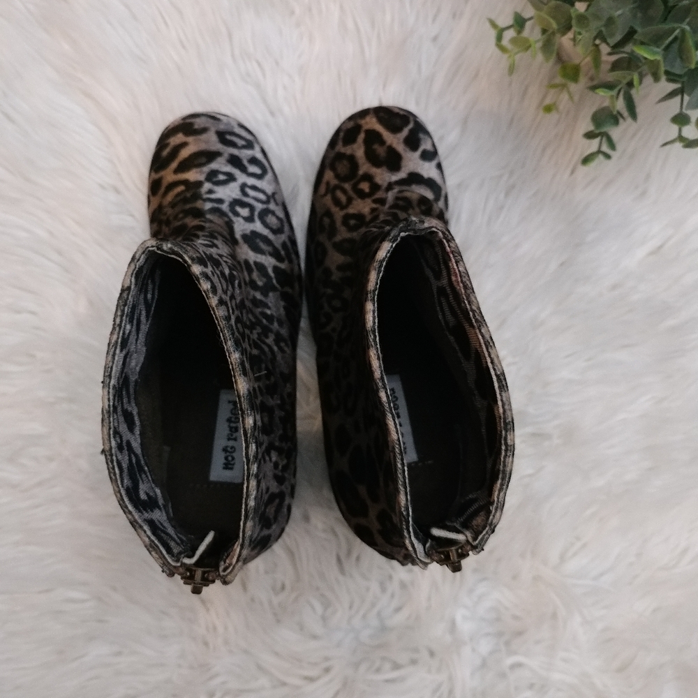Not Rated Cherry Bootie Leopard Print Size 6.5 - image 5